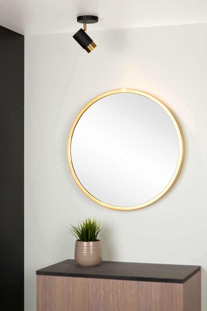 Lucide FLORIS - Stropné bodové svietidlo - Ø 10 cm - 1xGU10 - Čierna